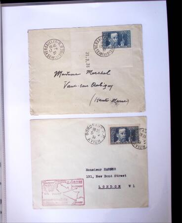 1935-1941 Classeur Blanc contenant envions 300 plis