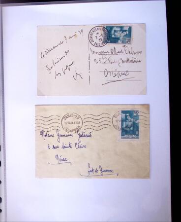 1935-1941 Classeur Blanc contenant envions 300 plis