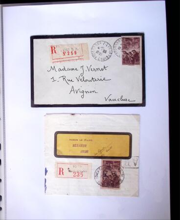 1935-1941 Classeur Blanc contenant envions 300 plis