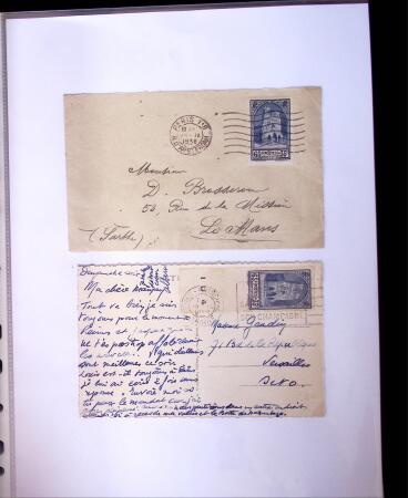 1935-1941 Classeur Blanc contenant envions 300 plis