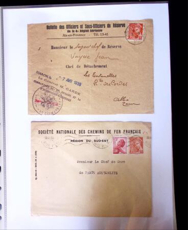 1935-1941 Classeur Blanc contenant envions 300 plis