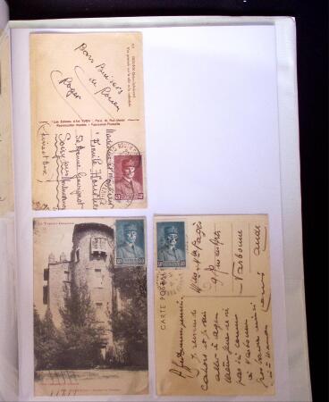 1935-1941 Classeur Blanc contenant envions 300 plis