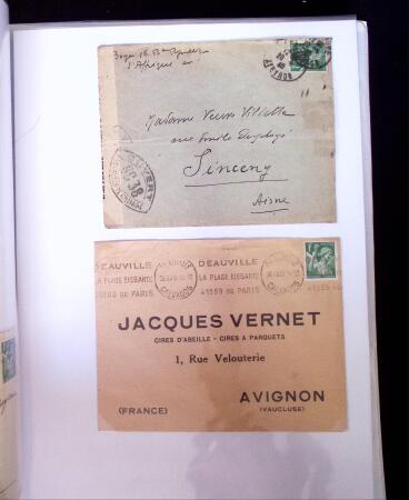 1935-1941 Classeur Blanc contenant envions 300 plis