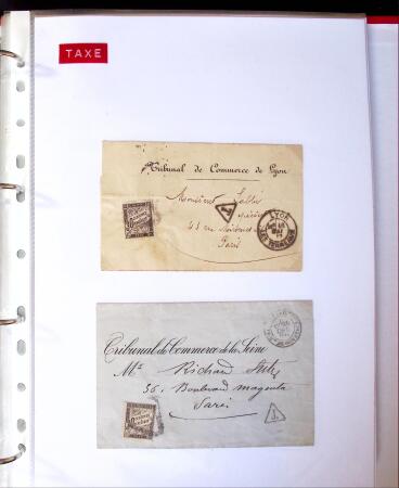 1888-1959 Classeur contenant envions 70 plis, avec