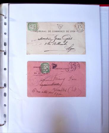 1888-1959 Classeur contenant envions 70 plis, avec