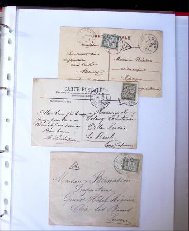1888-1959 Classeur contenant envions 70 plis, avec