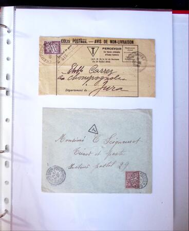 1888-1959 Classeur contenant envions 70 plis, avec