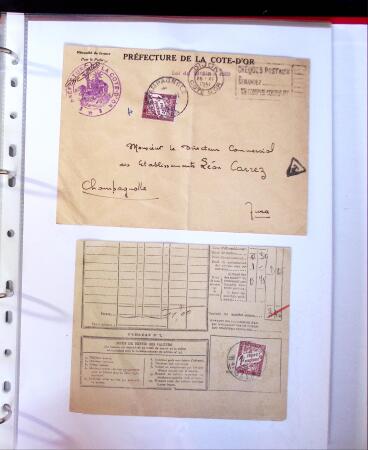 1888-1959 Classeur contenant envions 70 plis, avec