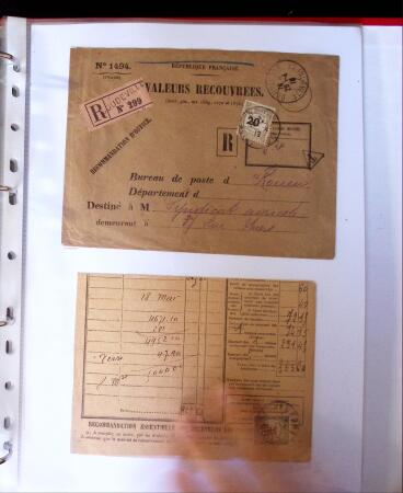 1888-1959 Classeur contenant envions 70 plis, avec