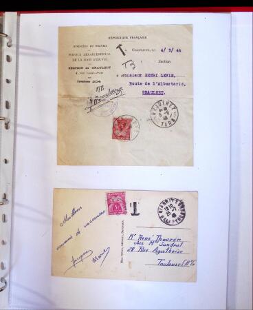 1888-1959 Classeur contenant envions 70 plis, avec