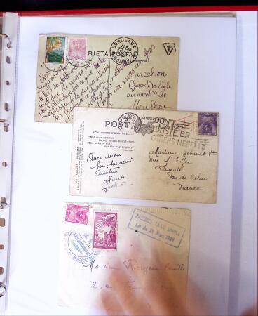 1888-1959 Classeur contenant envions 70 plis, avec