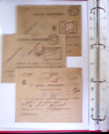 1888-1959 Classeur contenant envions 70 plis, avec