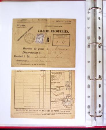 1888-1959 Classeur contenant envions 70 plis, avec