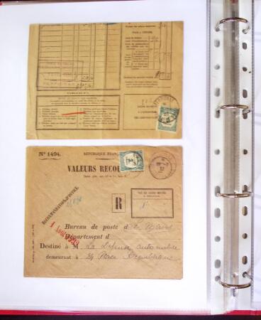 1888-1959 Classeur contenant envions 70 plis, avec