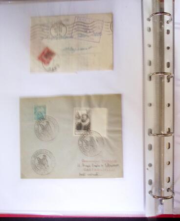 1888-1959 Classeur contenant envions 70 plis, avec