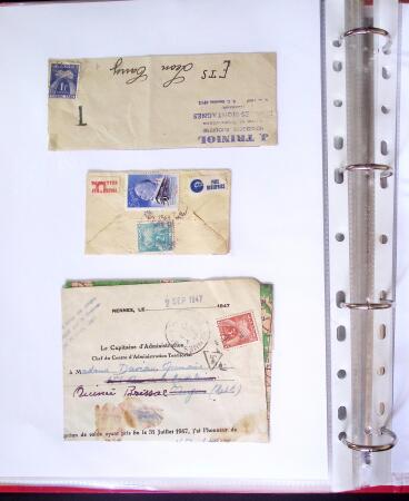1888-1959 Classeur contenant envions 70 plis, avec