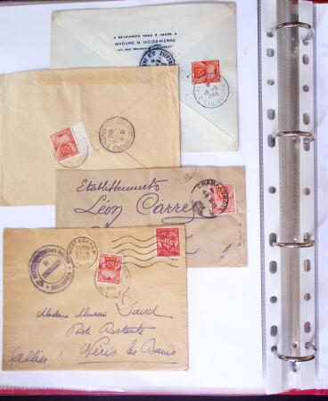 1888-1959 Classeur contenant envions 70 plis, avec