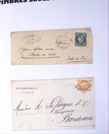 1875-1959, Collection de timbres seuls sur lettres