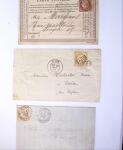 1875-1959, Collection de timbres seuls sur lettres