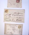 1875-1959, Collection de timbres seuls sur lettres