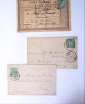 1875-1959, Collection de timbres seuls sur lettres