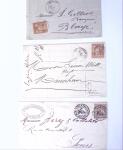 1875-1959, Collection de timbres seuls sur lettres