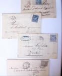 1875-1959, Collection de timbres seuls sur lettres