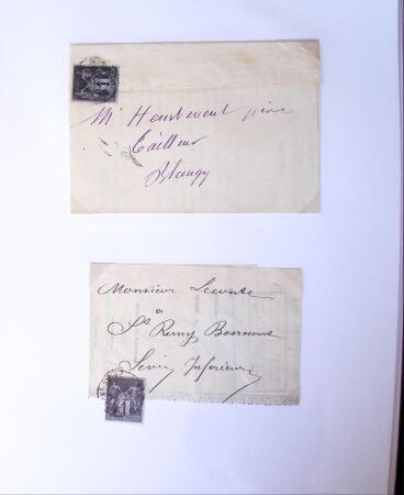 1875-1959, Collection de timbres seuls sur lettres