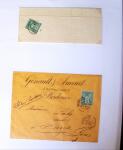 1875-1959, Collection de timbres seuls sur lettres