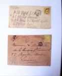 1875-1959, Collection de timbres seuls sur lettres