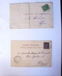 1875-1959, Collection de timbres seuls sur lettres