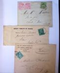 1875-1959, Collection de timbres seuls sur lettres