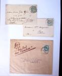 1875-1959, Collection de timbres seuls sur lettres