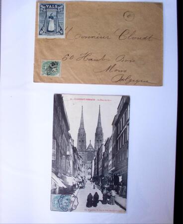 1875-1959, Collection de timbres seuls sur lettres