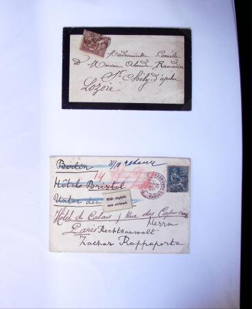 1875-1959, Collection de timbres seuls sur lettres