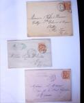 1875-1959, Collection de timbres seuls sur lettres