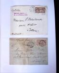 1875-1959, Collection de timbres seuls sur lettres
