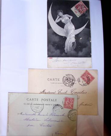 1875-1959, Collection de timbres seuls sur lettres