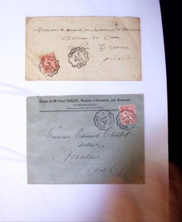 1875-1959, Collection de timbres seuls sur lettres