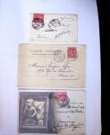 1875-1959, Collection de timbres seuls sur lettres