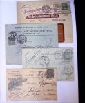 1875-1959, Collection de timbres seuls sur lettres