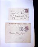 1875-1959, Collection de timbres seuls sur lettres