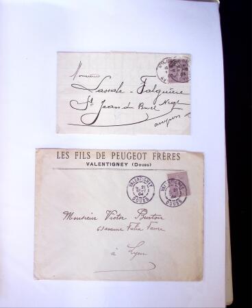 1875-1959, Collection de timbres seuls sur lettres