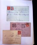 1875-1959, Collection de timbres seuls sur lettres