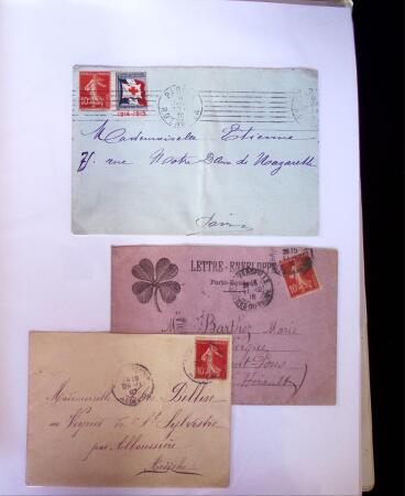 1875-1959, Collection de timbres seuls sur lettres