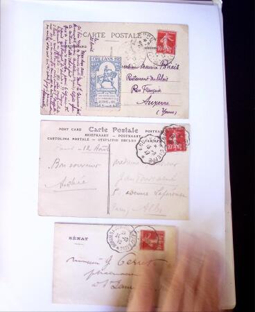 1875-1959, Collection de timbres seuls sur lettres