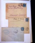 1875-1959, Collection de timbres seuls sur lettres