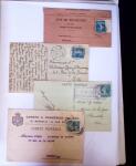 1875-1959, Collection de timbres seuls sur lettres