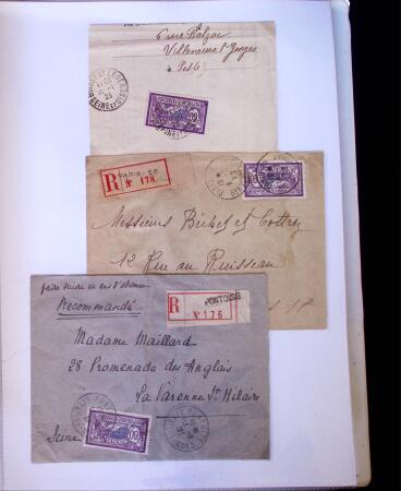 1875-1959, Collection de timbres seuls sur lettres
