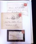 1875-1959, Collection de timbres seuls sur lettres